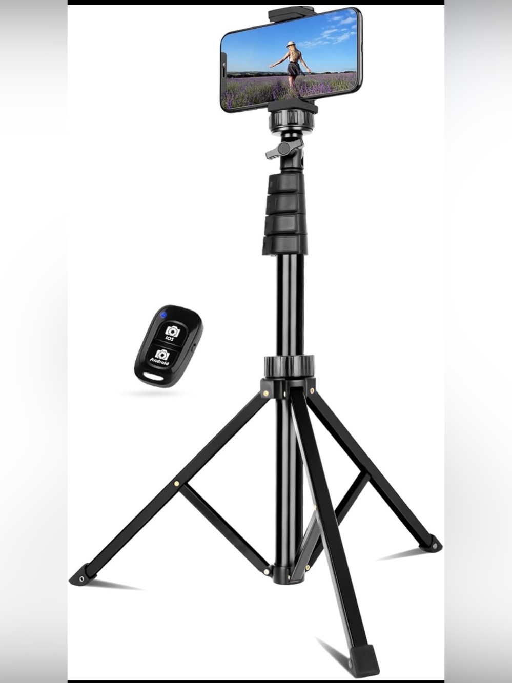UBeesize 62” Selfie Stick Tripod with Bluetooth Remote – New